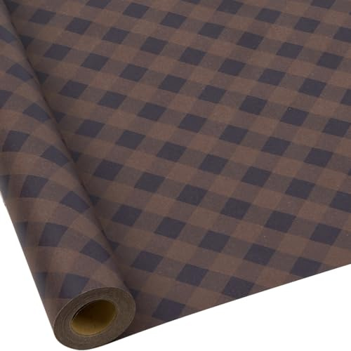 Kraftpapierrolle: Festliches Weihnachtspapier mit Recycling-Material, ideal zum Verpacken von Weihnachts-, Geburtstags- und Hochzeitsgeschenken – Grau, 43 cm x 15 m