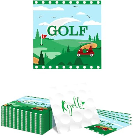 Kotkiddy 40 Stueck Golf Servietten Golf Motto Party Zubehoer Papierservietten Fuer Golf Thema Geburtstag Braut Dusche Baby Dusche Gastgeschenke Tisch Deko