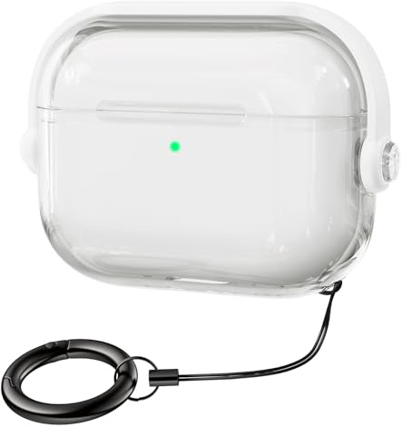 ACRONIX für AirPods Pro 3 Hülle Transparent 2025, Soft TPU Hülle für Apple AirPods Pro 3 mit Handschlaufe, [Clear], [Anti-Vergilbung], [mit Verstellbarer Ständer] Airpods Pro 3 Case - Weiß