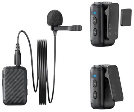 Kavolet Professionelles Kabelloses Lavalier-Mikrofon mit Interner für Sound in Studioqualität – Ideal für Podcasts und Live-Streams (BOYAMISCH 2-01)