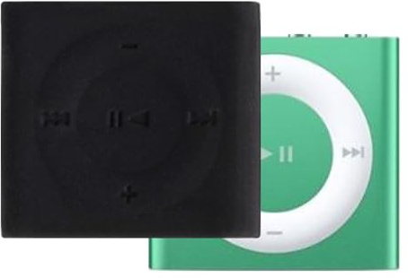 OAGELIM Schützende Telefonhülle für iPod Shuffle 6th - Schwarz | Flexible stoßfeste Gel-TPU-Hülle, kratzfest und mit militärischem Fallschutz