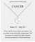 Philip Jones Cancer Zodiac Star Sign Disc Necklace Created with Zircondia® Crystals
