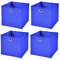 Stick&Shine 4X Aufbewahrungs Korb Blau Faltbox 33 x 33 x 33 cm Regalkorb faltbar