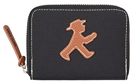 AMPELMANN Schatzmeister Geldbörse Portemonnaie schwarz Canvas-Stil