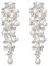 Clearine Damen Ohrringe Hochzeit Braut Kristall Ivory farbe Künstliche Perlen Viel Beaded Cluster Chandelier Dangle Ohrschmuck Klar Silber Ton
