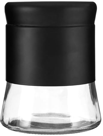 Premier Housewares Grey Steel Wrap Glass Storage Jar 800ml Capacity Clear Glass Screw-On Lid Keep Food Fresh Storage Container Kitchen Storage Jar 12 x 14 x 12 cm