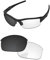 PapaViva Replacement Lenses for Oakley Flak Jacket OO9008 63mm Sunglass Eclipse Gray Photochromic Non-polarized