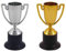 Henbrandt Packung mit 24 Gold & Silber Mini 10cm Trophäen Sport-Tag Neuheit Preise