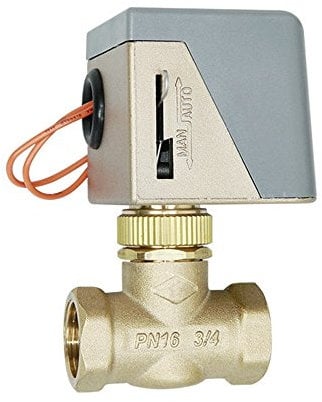 Motorventil 230V MS DN20 G 3/4 IG 2 Wege NC stromlos geschlossen, Rückführung mechanisch