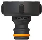 Fiskars Nez de Robinet, pour Robinets, Ø 33,3 mm (G 1), FiberComp, Taille universelle, 10 g, Noir/Orange, 1027055