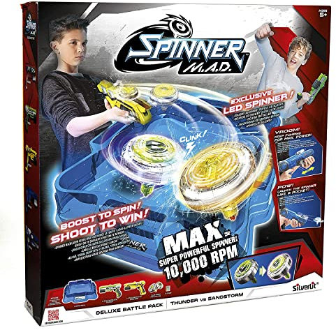 Silverlit Spinner M.A.D Deluxe Battle Pack: Thunder vs Sandstorm Yellow/Green 86311