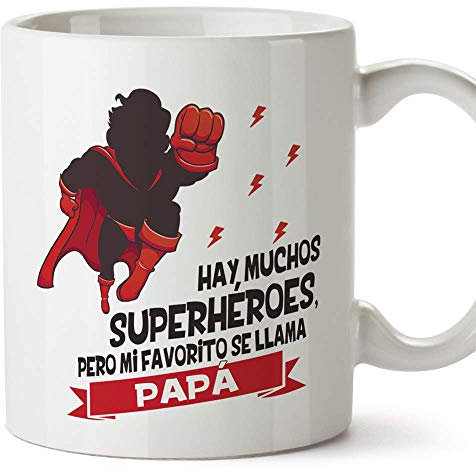 MUGFFINS Taza Papá (Hay muchos superhéroes) - Regalos Originales y Divertidos para el Día del Padre