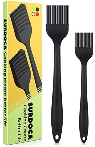 SURDOCA Backpinsel Silikonpinsel Küchenpinsel kochpinsel- 8.2+10.1 BPA-freies Silikon in Lebensmittelqualität Pinsel Küche, 446℉ (230℃) Wärmebeständigkeit Pinsel Backen BBQ Grillpinsel