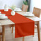 Encasa XO Table Runner Größe 32x150 cm | Baumwoll -Leinwand Stoff | Brick Solid Color | Waschbarer und dauerhaft