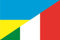 U24 Aufkleber Ukraine-Italien Flagge Fahne 8 x 5 cm Autoaufkleber Sticker