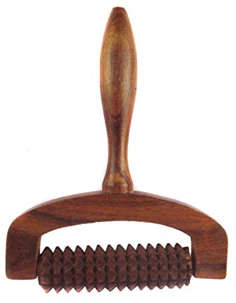 Crafting with Love A Wooden Massager Handheld Body Calf Massager, Acupressure Roller Massager, Pain Relief Plane Ring Two Sided Masager for Neck Shoulder & Body Relaxation Massager