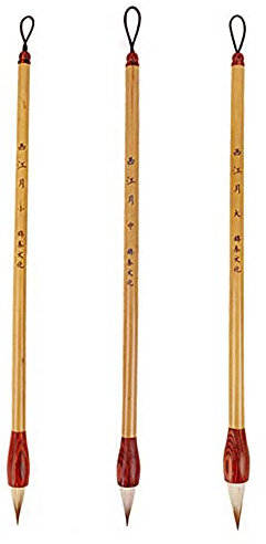 ANCLLO Lot de 3 pinceaux de calligraphie chinoise japonaise Sumi