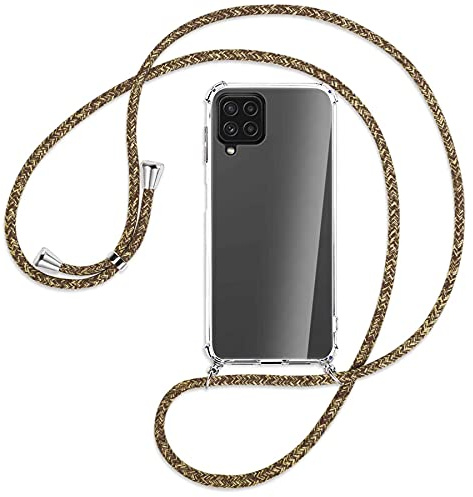 mtb more energy® Handykette kompatibel mit Samsung Galaxy A22 4G (SM-A225, 6.4'') - Natural - Smartphone Hülle zum Umhängen - Anti Shock Full TPU Case