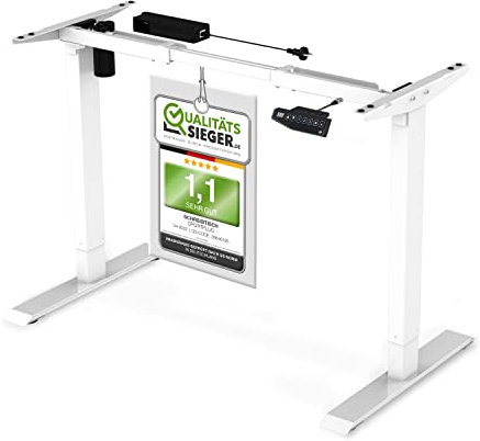 SportPlus Höhenverstellbarer Schreibtisch - höhenverstellbar elektrisch Tischgestell - Elektrischer Schreibtisch Büro, Homeoffice - Standing Desk Memory Funktion & Anti-Kollisions-Schutz