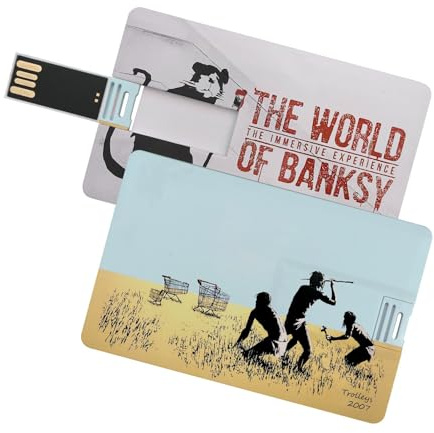 8GB USB Speicherkarte Banksy Trolleys USB Stick Scheckkartenform Datenspeicher