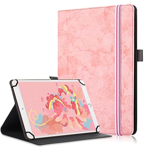 HEISHAYU 10/10.1/11 Zoll Tablet Universal Schutzhülle Hülle für Blackview/TECLAST/Dragon Touch/Tianyida TYD/ibowin/PRITOM/PADGENE/QIMAOO/Bush/qunyiCO/neocore/AWOW/Android 9-11 Zoll,rosa