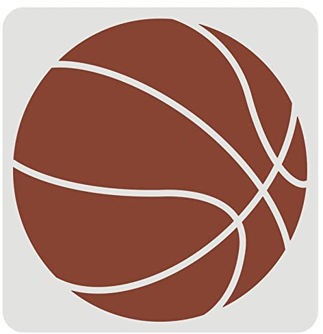 FINGERINSPIRE Basketball Schablonen Vorlage 30x30cm Groß Ballsport Zeichnung Malschablonen quadratisch wiederverwendbare Schablonen zum Malen auf Holz, Boden, Tafel, Wand und Fliesen