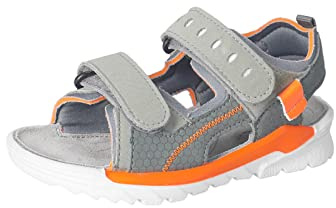 RICOSTA Jungen Sandalen TAJO,Kinder Sommerschuhe,WMS:Mittel,waschbar,Klettverschluss,Freizeitschuhe,eukalyptus/grau (540),32 EU