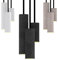 Tivendis Betoniq 3-fach Pendelleuchte Nara13/20/27 schwarz innen silber - Industrial Design Betonlampe Hängelampe mit LED Glühbirne und Fassung GU10 - Hängeleuchten & Pendelleuchten