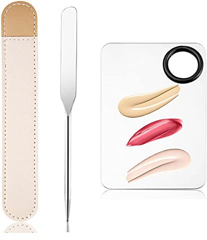 Banugo Korean Makeup Spatula, Picasso Makeup Spatula Korean, Foundation Spatula Korean, Professional Korean Spatula and Makeup Mixing Palette (Rectangle)