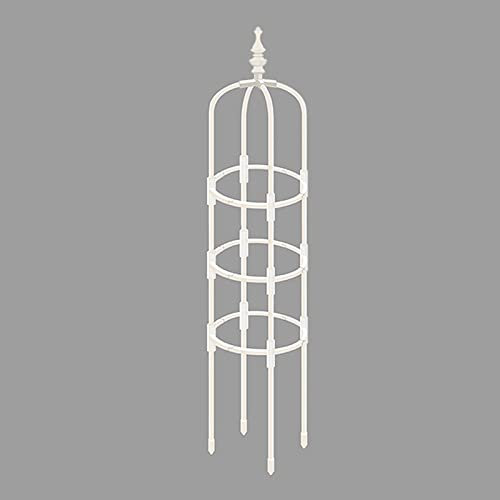 Garten-Obelisk-Rankhilfe for Kletterpflanzen, Pflanzenunterstützung for Kletterpflanzen, Rose Und Pflanzen, Schwarz, Weiß, Stahlrohr, Höhe:90cm|120cm|150cm, Kreisdurchmesser: 20cm|25cm|28cm ( Color :