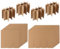 Lot de 4 Cartons Déménagement Cuisine, Emballage Vaisselle Demenagement Séparateurs de Bacs en Carton Ondulé pour Boîtes de 40,6 x 30,5 x 30,5cm (Boîte non Incluse)