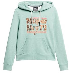 Superdry Sweat-shirt pour femme, vert sauge chiné, 40