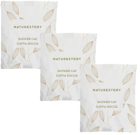 MAQA Cuffie capelli imbustata singolarmente, Cuffia doccia monouso 50-100 pz, cuffie usa e getta per kit cortesia hotel e spa 100