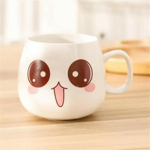 INSTR Cartoon-Keramiktasse mit Deckel, Paar, Trinkbecher, Kaffeetasse, Nachmittagstasse, kreative Persönlichkeitstasse