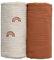 GLLQUEN BABY Pucktücher neugeborenen 2 Stück,Musselin-Baumwolle kinderdecke,95x100cm kuscheldecke für Kinder,Kleinkinder,Kinderbett,Kinderwagen,Junge oder Mädchen babydecke(Hope)