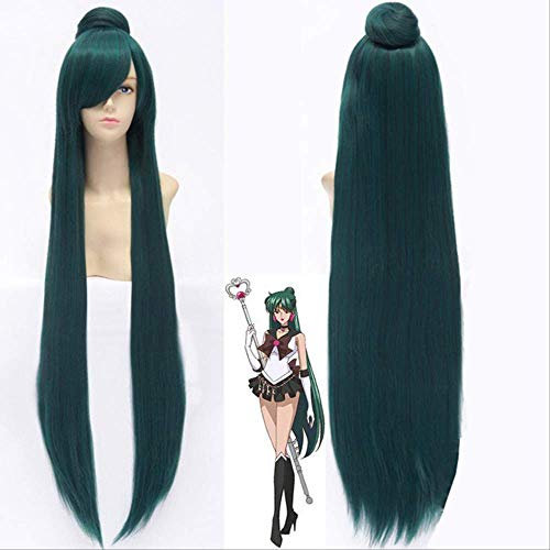 HBYLEEDIOCOS Sailor Moon Mercury Mars Jupiter Venus Uranus Neptune Pluto Saturn Chibi Usa Cosplay Wigs for Halloween Party Sailor Pluto wig[Farbe:nach Plan]