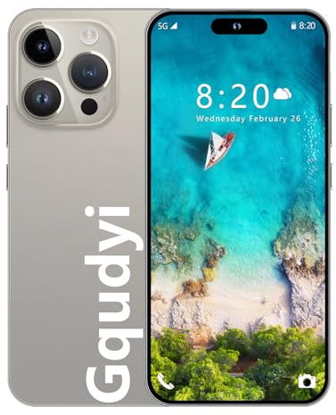Gqudyi Cheap Smartphone I15 Pro Max,4G,6.54-inch HD Big Screen,Android 10,free Unlocked Phone,6GB RAM 128GB ROM/With 128GB SD Card,5000mAh Battery,dual SIM,22MP Camera(Color:Grey)