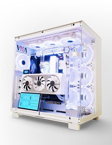 VIXIA High End Custom Watercooled Gaming PC - Intel Core i5 14600K - GeForce RTX 4060 Elite DDR6X 8GB - DDR5 32GB 6000MHz - PCIe4.0 M.2 NVME 1TB - White - VXS-110W