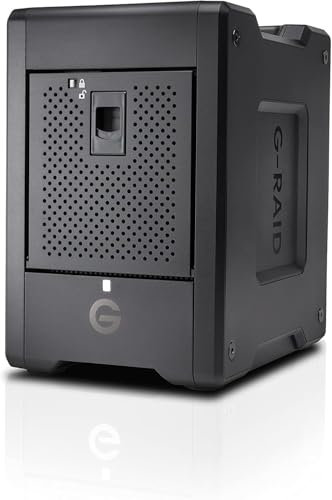 SanDisk Professional 96TB G-RAID Shuttle 4 - Enterprise-Class 4-Bay External Hard Drive, Thunderbolt 3 and USB-C, Transportable, Hardware RAID - SDPH34H-096T-NBAAB