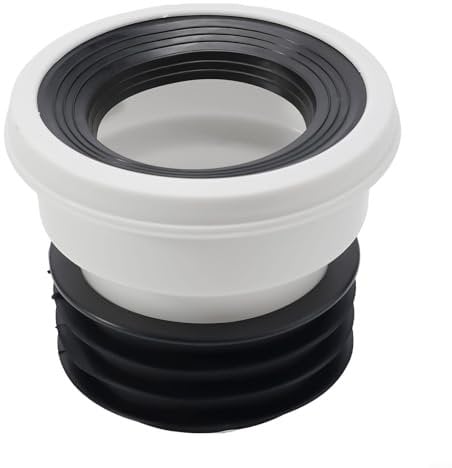 Nipplo di collegamento del tubo della toilette, scarico WC PVC installazione scarico WC raccordi di tenuta parti di collegamento (A)