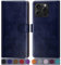 SUANPOT compatible with iPhone 16 Pro Max 6.9 case with [Credit Card Holder][RFID Blocking],PU Leather Flip Book Protective Cover Women Men for Apple 16 Pro Max Phone case Blue