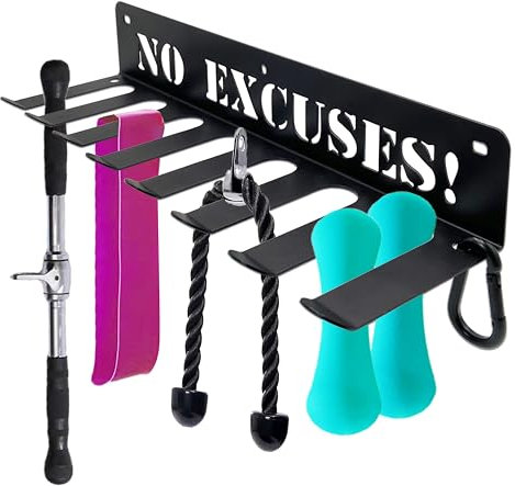 Home Gym Accessories Organization 16.7 inches, 8 Hooks Home Gym fitness accessories Storage Rack, Home Gym Equipment Storage, Home Gym Essentials, Home Gym Decor Hanger For Dumbbell,Resistance