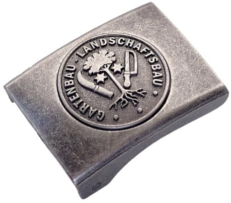 GravurManufakturBerlin Koppelschnalle Gartenbau Landschaftsbau Handwerk Zunftzeichen Meister, Meisterschüler, Geselle, Lehrling, Alt-Meister Koppelschloss (Vintage)