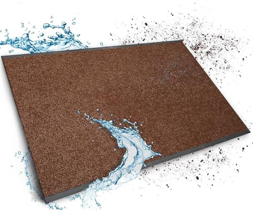 Floordirekt Schmutzfangmatte auf Maß, 120 x 200 cm, Braun, Fußmatte, Türmatte Eingangsbereich, Fußabtreter, Türvorleger, Sauberlaufmatte, Meterware, Mono