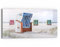 DEQORI Glasbild Echtglas | Motiv Ostsee Strandkörbe | horizontal einteilig 60x30 cm | schöne Dekoration | Wandbild für Wohnzimmer, Schlafzimmer, Flur & Küche | moderne Wanddeko