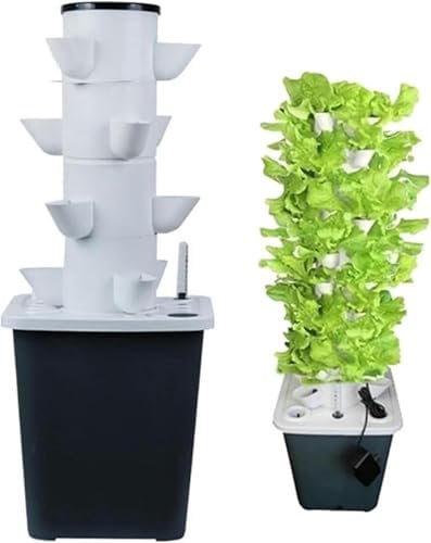 LYJYUJIE Gartenhydroponische Kultivierung, 15/20/25/30 Kapseln, Hydroponik -Turm, Apartment -Kultivierungs -Kit, Aquaponic Plantation Mit Feuchtigkeitsspendender Pumpe ~//