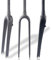 HZXQCVB 700C Starre Gabel Aus Kohlefaser 1-1/8'' Gerades/konisches Rohr Schnellspanner 9 X100mm Scheibenbremse Gravel Rennrad Gabel(Matt Black,Tapered)
