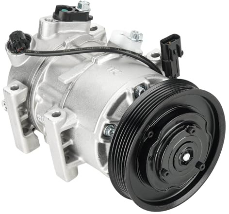 ILONPA Compresor de aire acondicionado con embrague para Hyundai Accent/Kia | Para Hyundai Accent 2012-2017 L4 1.6L (solo control automático de temperatura, no manual), para Kia Rio 2012-2017 1.6L