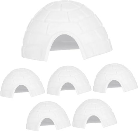 Garneck 6 Stück Mini-Iglu Figuren Set - Lebensechte Iglu Deko Für Feengarten Puppenhaus Und Mikro Landschaft Perfekte Iglu Dekoration Für Kreative Spielwelten