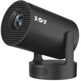 Vidéoprojecteur 4k, App Intégrée Mini Videoprojecteur Portable 4K 1080P Full HD Netflix WiFi 6 BT5.4 Correction Trapèze Angle 180° Haut-Parleur Intégré for HDMI/PS5/TV Stick (Gimbal 3S)